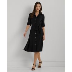 Airy georgette and a flattering fit-and-flare silhouette bring the shirtdress into chic new territory. Shirtdress, Fit And Flare, Classic Style, Dress Outfits, Ralph Lauren, Bring It On, Clothes For Women, Free Shipping, Dresses