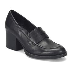 These Boc women's Benedict loafers combines comfort with timeless style, making them a versatile addition your shoe collection. Crafted from faux leather for a sleek and polished look, the slip-on style features a closed moc toe design, a stacked heel, and a rubber sole for added comfort. Features: ComfortClosure Type: Slip-OnShoe Heel Height: 2 3/4 InchesUpper/Outer Base Material: 100% PolyurethaneShoe Lining Material: FabricSole Material Content: 100% Thermoplastic-RubberToe Type: Moc Toe, Clo Loafer Shoes Women, Shoes Loafers, Toe Designs, Polished Look, Stacked Heel, Timeless Style, Loafer Shoes, Shoe Collection, Timeless Fashion