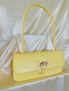 Handbags for women Shoulder bag Gold hardware Evening bag Everyday bag Shoulder Purse Luxury Yellow Modern Box Bag, Luxury Modern Yellow Box Bag, Casual Yellow Satchel Affordable, Shopping Satchel Shoulder Bag With Hasp Closure, Rectangular Baguette Bag For Shopping With Gold-tone Hardware, Trendy Satchel Baguette Bag With Hasp Closure, Handheld Shoulder Bag With Hasp Closure For Shopping, Handheld Bags With Hasp Closure For Daily Use, Satchel Bags With Hasp Closure For Shopping