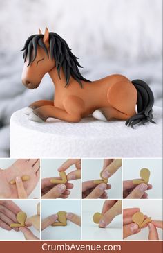 there is a cake topper made to look like a horse