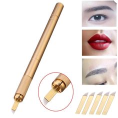 Store category Sign Up Now ! You may also like 5pcs PCD 12 Pin Microblading Eyebrow Needle Blades with Tebori Tattoo Manual Pen Product Description Item specification: Pen Color:Gold Pen Material:Alloy Pen Length:Approx 11.3cm Package included: 1X Eyebrow Tattoo Pen 5X PCD Needles  Features: -Aluminum material, the appearance of a fine sense of weight, feel good, for a variety of needle films. -Material hard and beautiful, lightweight and durable, long-term does not rust. -Easy to use, easy to r Tebori Tattoo, Embroidery Pen, Eyebrow Template, Permanent Makeup Eyeliner, Eyebrow Tools, Makeup Stickers, Beauty Eyebrow, Eyebrow Grooming, Type Tattoo