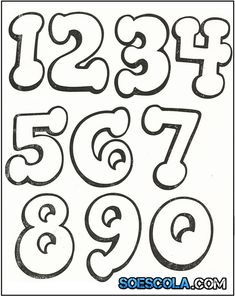 the numbers are drawn in black and white