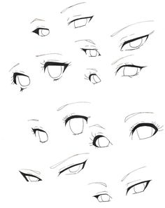 an image of the eyes and eyebrows of someones character in this anime style drawing