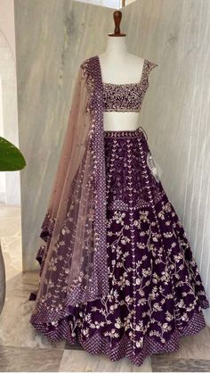 Sequence Lehenga, Lehenga Choli Latest, Pakistani Lehenga, Purple Lehenga, Lehenga Bridesmaid, Lehenga Choli Wedding, Party Wear Lehenga Choli, Bollywood Lehenga, Cocktail Wear