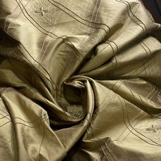 If you are looking for an authentic 18th century embroidered silk Dupioni for a costume or beautiful duvet, look no further! This gorgeous 100% Silk Dupioni is a beautiful golden color with the most intricate floral embroidered and velvet motif. Can be used for interior decorating, pillows, drapery or fashion garments. Sold by the yard. 55” wide. Will combine shipping. Photo of the dress is for inspirational purposes only, it is not made of the actual fabric but of a similar fabric. The photos o Gold Silk Embroidered Fabric For Eid, Silk Embroidered Fabric With Chikankari In Gold, Gold Silk Fabric With Chikankari Embroidery, Gold Raw Silk Fabric With Chikankari Embroidery, Decorating Pillows, Diamond Fabric, Fashion Garments, Silk Dupioni, Silk Taffeta