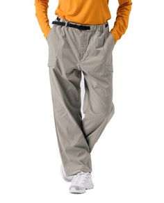 Fr stretch pants in beige by snow peak. the fr stretch pants are versatile outdoor pants with fire-resistant and water-repellent properties. made from a yarn spun from polyester and aramid the pants offer durable stretch without sacrificing comfort. the pants feature an integrated belt with a key loop side pockets covered cargo packets and adjustable elastic cords at the ankles.      96% polyester (49% recycled) 4% aramid fluorine-free dwr  wash cold  imported Beige Cargo Pants For Outdoor Activities, Easy Tiger, Snow Peak, Caged Sandals, Black Tank Dress, Black Aviators, Outdoor Pants, Neon Purple, Designer Clothes For Men