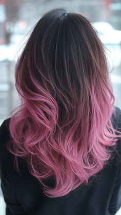 Rock bold pink peekaboo highlights in the back of your hair for a vibrant and stylish look. Visit our page for tips on achieving this stunning color. Save this pin for peekaboo highlight inspiration! Tags: #BoldPinkPeekaboo #HairColor #StylishLook Pink Tip Hair Brown, Black And Pink Hair Ombre, Black And Pink Hair Dye Ideas, Brunette Pink Highlights, Black Hair With Pink Tips, Brown Hair With Pink Ends, Dyed Hair Tips, Pink Hair Wedding, Pink Peekaboo Highlights