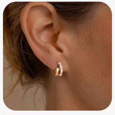 [Lightweight Hoops Sizes]: Cubic Zirconia Earrings,Small Gold Hoop Earrings For Women Outer Diameter:15mm,Huggie Hoops Earrings Thickness:3mm. Lightweight Gold Huggie Hoop Earrings Womens Jewelry Teen Girls Trendy Stuff. [Hypollergenic Meterial]: Cute Dainty Cz Sprial Hoop Earrings. High-Quality Copper 14k Gold Plated Earrings,925 Sterling Silver Posts, The Back Of Comfy Earrings Is Not Easy To Fall Off, Earrings For Sensitive Ears Hypoallergenic, Diamond Hoop Earrings For Women, Show Off Your E Diamond Earrings For Women, Chunky Gold Hoop Earrings, 14k Gold Hoop Earrings, Small Gold Hoop Earrings, Gold Earrings Models, Gold Jewelry Gift, Double Hoop Earrings, Small Gold Hoops, Gold Earrings For Women