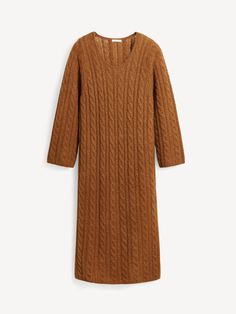 Long Cable Knit Dress, Cozy Cable Knit Dresses For Fall, Long Cable Knit Sweater Dress For Fall, Elegant Cable Knit Dresses For Fall, Long Dresses With Side Slits For Fall, Cozy Chunky Knit Dress, Maxi Length Sweater Dress For Fall, Fall Maxi Dress With Side Slits, Fall Maxi Length Sweater Dress