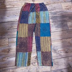 Beautiful Patchwork Pants Multicolored Multipatched 100% Cotton Handmade Drawstring With Elastic Waistband Adjustable Size Multi Size Available Also Please My Profile For More Pants We Have Small Boutique Olive Green Jumpsuit, Patchwork Pants, Cut Leggings, Lululemon Align Pant, Pixie Pants, Small Boutique, Running Leggings, Overalls Women, Hippie Outfits