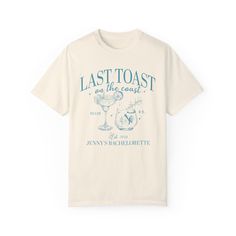 Last Toast on the Coast Beach Bachelorette Party Shirt, Custom Bachelorette Shirts, Personal Luxury Bachelorette, Social Club Bach, Comfort Colors 1717 💫The soft-washed, garment-dyed fabric brings extra coziness to your wardrobe while the relaxed fit makes it an excellent daily choice. 💫The Comfort Colors 1717 tee is made with medium fabric consisting of high quality, 100% ring-spun US cotton for long-lasting comfort. 💫All Comfort Colors 1717 shirts feature pre-shrunk cotton for size retentio Beach Bachelorette Party Shirts, Custom Bachelorette Shirts, Bachelorette T Shirt, Luxury Bachelorette, Last Toast On The Coast, Toast On The Coast, Beach Bachelorette Party, New Year's Games, Bachelorette Party Shirt