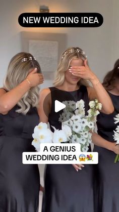 the bridesmaids are getting ready for their big day with flowers in their hair