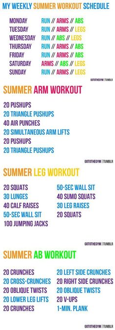 a poster with the words summer workouts written in different colors and font on it