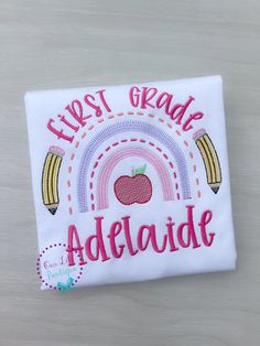 Cute School Shirt With Name Print, Pink Shirt For Back To School, Cotton Shirt For School Events, Cotton Shirt For End Of School Year, School Spirit Cotton Shirt, Cotton School Spirit Shirt For School, Cotton School Shirt, 2nd Grade Shirt, Preschool Shirts