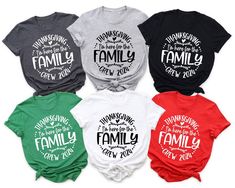 Thanksgiving 2024 T-Shirts, Thanksgiving Group Shirts, Thanksgiving Crew Shirts, Fall Family Shirts, Matching Thanksgiving Shirts,Turkey Day Hi There!  We use one of the best quality t-shirt brands out there! Bella Canvas, Gildan Soft Style, Super comfy, cozy and oh so soft! :  * All Solid Color T-SHIRTS are 100% Cotton.  * All Heather Color T-SHIRTS and All Sweatshirts are combined with cotton and poly mix which makes them extra soft and so comfortable!s are combined with cotton and poly mix wh Matching Thanksgiving Shirts, Thanksgiving 2024, Family Shirts Matching, Turkey Day, Group Shirts, Fall Family, Thanksgiving Shirts, Crew Shirt, Comfy Cozy