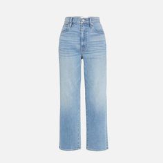 Slverlake's most coveted jeans with whiskerand fading    straight highrise leg    cropped length Love Matters, Blue Pants, Denim Pant, Designer Outfits Woman, Designing Women, High Waisted, London, Pants, Christmas