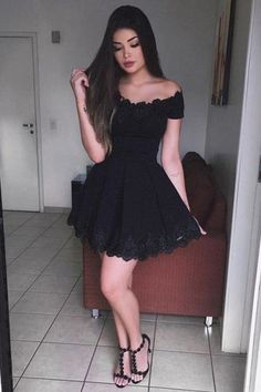 Black Off-the-shoulder Lace Homecoming Short Prom Dress for Teens Mini Grad Dresses - Prom Dresses Prom Dress For Teens, Black Prom Dress Short, Black Lace Prom Dress, Formal Dresses Graduation, Homecoming Dresses Lace, Black Homecoming Dress, Black Lace Shorts, Black Dress Formal, Short Homecoming Dress