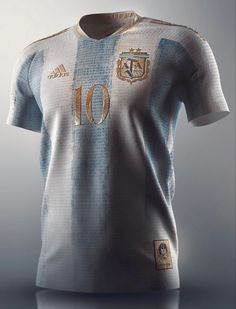 the soccer jersey is designed to look like it's worn in blue and gold