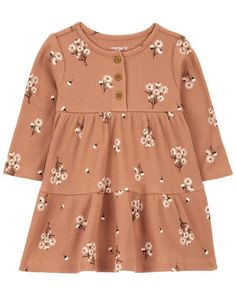 Baby Floral Thermal Dress - Carter's | Carter's Thermal Dress, Ditsy Dress, Dusty Lavender, Family Picture Outfits, Autumn Dress, Picture Outfits, Carters Baby, Toddler Clothes, Chilly Weather