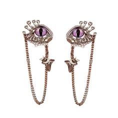 Grunge Aesthetic Eyes Earrings | BOOGZEL CLOTHING – Boogzel Clothing Trendy Metal Dangle Body Jewelry, Trendy Purple Metal Earrings, Purple Metal Pierced Jewelry, Purple Pierced Metal Jewelry, Single Dangle Earring In Metal, Indie Accessories, Accessories Y2k, 90's Aesthetic, Hip Hop Fashion 90s