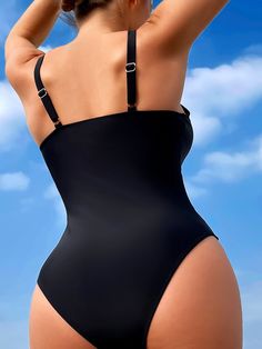 Description: Unleash your inner goddess with this stunning sheer high-waisted monokini bikini in a seductive mesh fabric. Designed to accentuate your curves and exude confidence, this swimsuit is perfect for making a bold statement at the beach or poolside. The high-waisted design adds a touch of retro charm while the sheer netting adds an element of allure. Embrace your sensuality and turn heads with this show-stopping pieceMaterial: NylonColor: JY248BKSize: S, M, L, XLItem: SwimsuitStyle: Tria Black Underwire Bodysuit For Poolside, Black Underwire Bodysuit For Pool, Solid Color Underwire Bodysuit For Vacation, Solid Underwire Bodysuit For Sunbathing, Black Underwire Bodysuit For Beachwear, Black Shapewear Swimwear With Lined Body, Black Lined Swimwear, Underwire Bodysuit With Built-in Bra For Sunbathing, Black Underwire Bodysuit For Vacation