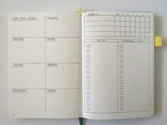 Bullet Journal Layouts: 26 Non-typical 2 page weekly spreads to try goodnotesplannerfree #paperplannerclub #thecommonplanner #weeklyfinancialplanner. Simple Bujo Spreads, Journal Scribbles, Aesthetic Planners, Simple Bullet Journal, Bullet Journal Week, Adulting Hacks, Daily Bullet Journal, Bullet Journal Minimalist, Bujo Spreads