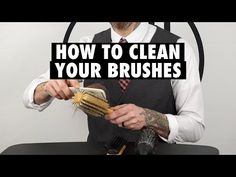 Jesse Linares gives tips onhow to keep your brush clean. Easy Cheap, How To Clean Makeup Brushes, Styling Brush, Blow Dryer, Single Person, Hair Tutorials, Modern Salon