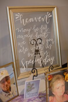 Elegant Memory Table Wedding, Memorial Table At Sweet 16, Memory Table For Graduation Party, Wedding Table Memorial, Heaven Signs For Wedding Memory Table, In Loving Memory Ideas For Wedding, Table Of Remembrance Wedding, Sentimental Wedding Ideas Receptions, Ideas For A Memorial Table