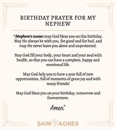 a birthday card with the words happy birthday prayer for my son in english and spanish