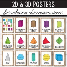 a poster with different shapes and numbers for the classroom to use in their own class