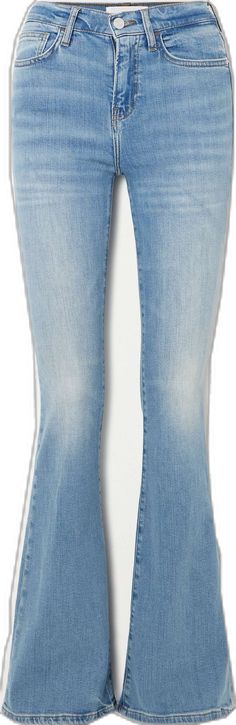 Curvy Hips, Light Blue Denim, Flared Jeans, Net A Porter, Denim Pants, Women Collection, Flare Jeans, Luxury Design, Blue Denim