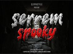 the poster for scream is spooky, an upcoming horror film from glyph style