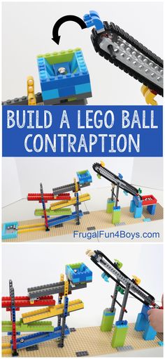 the instructions for how to build a lego ball contraption