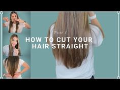 How To Trim Hair Straight Across At Home - YouTube Diy Haircut Straight Across, Easy Hair Trim At Home, Trim Long Hair Diy At Home, Straight Across Haircut, How To Trim Hair, Haircuts For Long Hair Straight