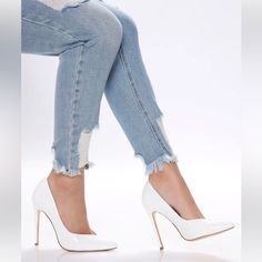 Never Worn. Heeled Pumps. Pointed Toes. White Snakeskin Print. 4.25” Heel. Chic White Faux Leather Heels, White Faux Leather Heels With 4-inch Heel, Heeled Pumps, Fashion Nova Shoes, White Pumps, Snakeskin Print, Dream Shoes, Shoes Fashion, Pumps Heels