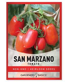 the label for san marzanno tomato seeds