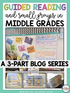 guided reading and small groups in middle grade 3 - part blog series with text overlay