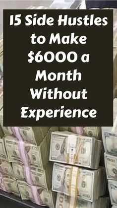 15 Side Hustles to Make $6000 a Month Without Experience ✅(Follow This Link)✅ Side Jobs From Home Extra Money, Side Jobs To Make Money, Side Hustle Jobs, Job Info, Ways To Make Money Online