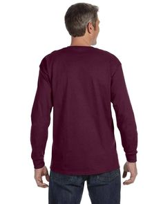 Adult 5.6 oz. DRI-POWER® ACTIVE Long-Sleeve T-Shirt - MAROON - 2XL | Jerzees Dri-Power 50/50 Cotton/Poly Long Sleeve T-Shirt in Maroon Size 2XL | Cotton Polyester SR Blank T Shirts, Zip Up Hoodies, Pocket Tshirt, Stylish Shirts, Wholesale Clothing, Custom Clothes, Tank Top Shirt, Heavy Cotton, Long Sleeve T Shirt