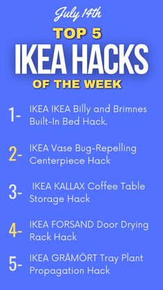 the top 5 ikea hacks of the week are you ready to use them?