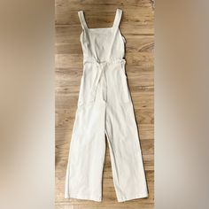 Nwt White Denim Jumpsuit From Cooper Key Size Small. Fits True To Size. White Denim Jumpsuit, Black Velvet Shorts, Plaid Jumpsuit, Yellow Jumpsuit, Copper Key, Cropped Jumpsuit, Pink Rompers, Cotton Romper, White Jumpsuit