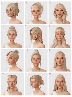 many different types of hair for females