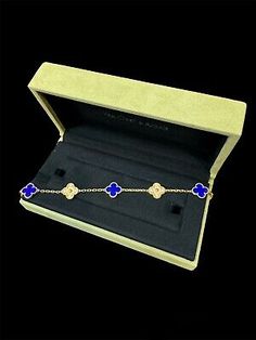 The bracelet is in perfectcondition. Wear it single or stack it up. Length: 7.5”. Weight: 13.5gr. It features 0.96ctw in diamonds DEF color, IF toVVS clarity. Luxury Blue Gold Bracelet For Formal Occasions, Designer Blue Bracelet Jewelry, Designer Gold Jubilee Bracelet As Gift, Luxury Hallmarked Diamond Bracelet As Gift, Luxury Gift Diamond Bracelet Hallmarked, Alhambra Bracelet, Fine Jewelry Bracelets, Van Cleef Arpels, Van Cleef