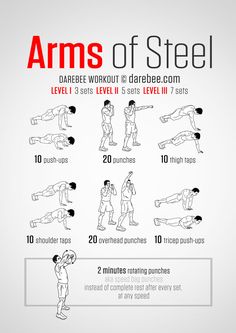 the arms of steel workout poster