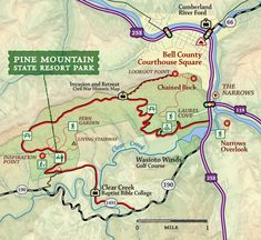 a map of the pine mountain state resort park