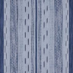 a blue and white striped pattern on fabric