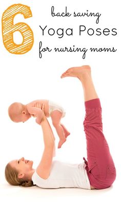 a woman holding a baby in her arms and the words yoga after c - section