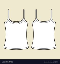 Tank Top Template, Spagetti Tops, Top Template, Pattern Design Drawing, Nissan Xtrail, Fashion Designer Studio, Singlet Tops