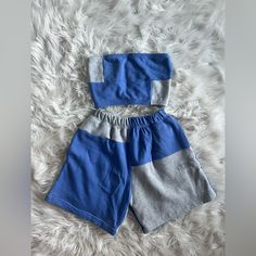 Frankie Collective Reworked Blue Champion Set. Size Xs. Brand New, Never Worn. Reworking Old Clothes, Reworked Clothes Diy Ideas, Reworked Sweatpants, Reworked Clothes Diy, Frankie Collective, Reworked Clothes, Champion Shorts, Diy Fashion Clothing, Upcycled Fashion