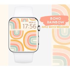 RAINBOW Apple Watch Face Wallpaper, Boho Rainbow Apple Watch Face, Boho Rainbow watch background, Digital Download, JPG Apple Watch Wallpaper Free, Boho Rainbow Wallpaper, Apple Watch Face Wallpaper, Watch Face Wallpaper, Boho Watch, Watch Aesthetic, Wallpaper Boho, Face Wallpaper, Apple Watch Face